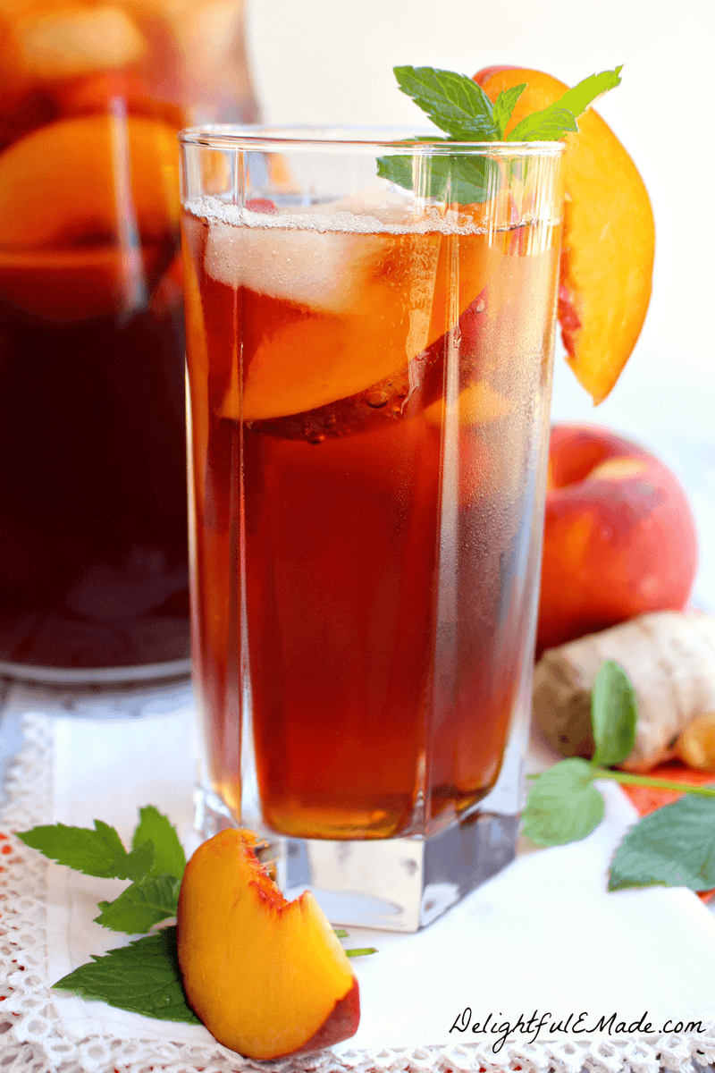 Peach Ginger Iced Tea
