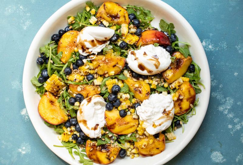 Grilled Peach Arugula