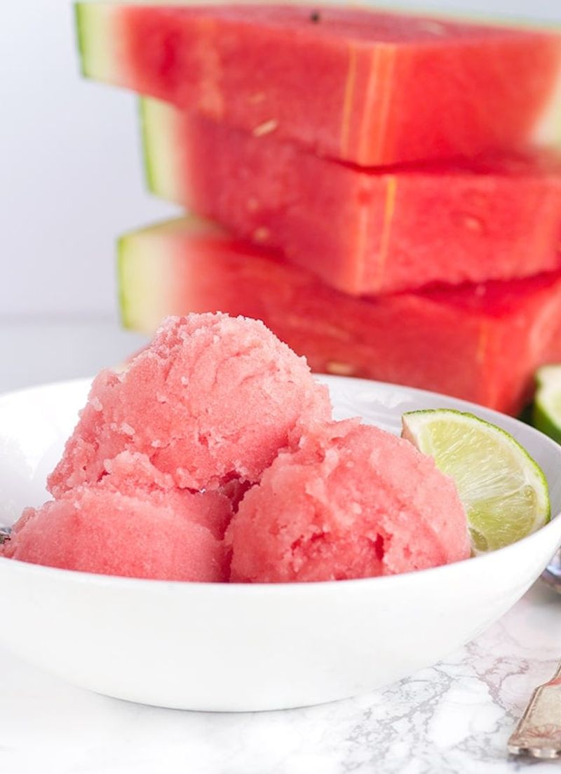 Watermelon Syrup Sorbet