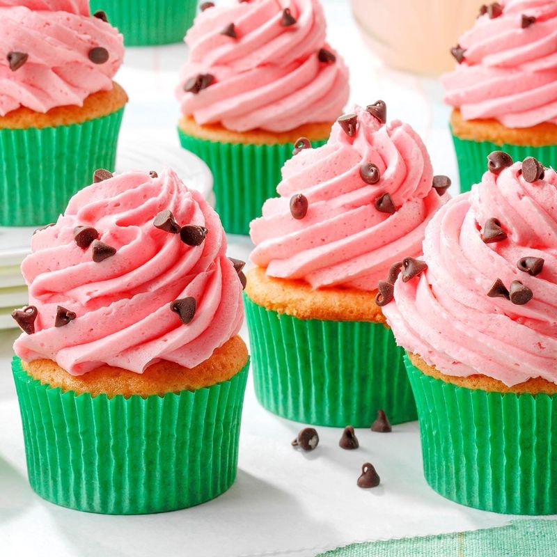 Watermelon Syrup Frosting for Cupcakes