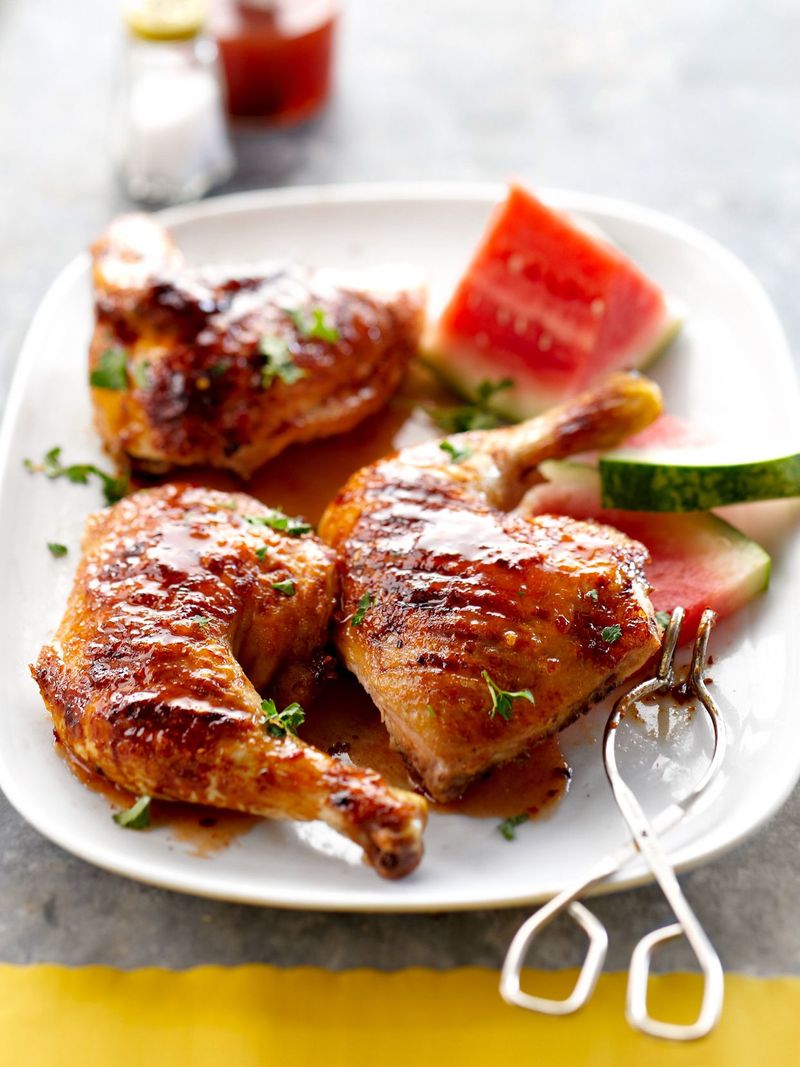 Watermelon Glazed Chicken Wings