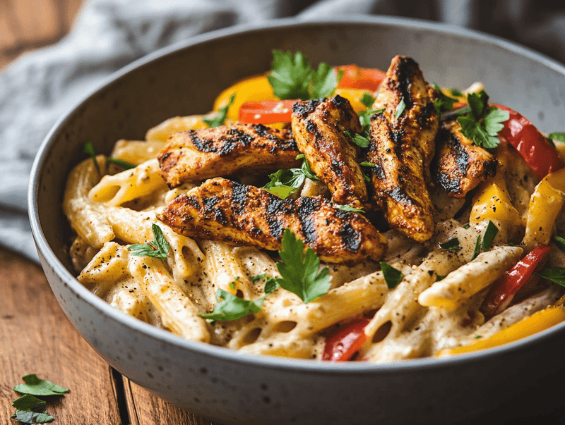 Caribbean Jerk Chicken Pasta Salad