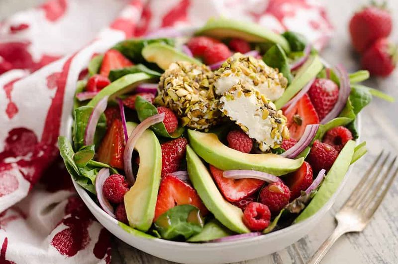 Almond-Crusted Goat Cheese Salad