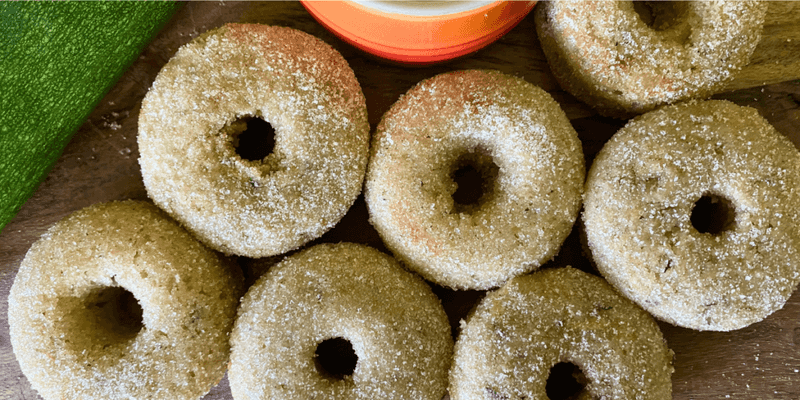 Zucchini Donuts with Cinnamon Sugar